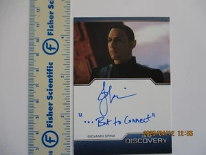 Star Trek Discovery 5 Giovanni Spina Inscription Autograph card ..But to Connect - Picture 1 of 2