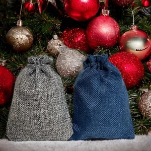 50x Jutesäckchen 10x14 cm oder 12x18 cm Beutel - Blau, Grau, Bunt, Mehrfarbig - Bild 1 von 15