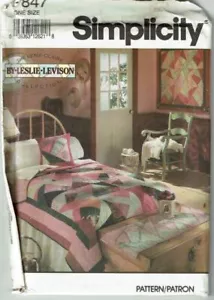 Simplicity Sewing Pattern 7847 Crazy Patchwork Quilt Wall Hanging Scarf Covers - Picture 1 of 2