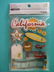 Dimensional Stickers CALIFORNIA (11) pcs - Picture 1 of 2