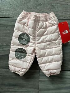 NORTH FACE INFANT REVERSIBLE PERRITO PANT, PURDY PINK, NWT, 0-3 MONTHS