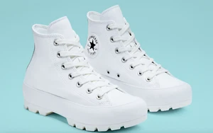 Sneaker da donna Converse Chuck Taylor All Star scarpe CTAS pelle a concussione 567165C - Foto 1 di 5