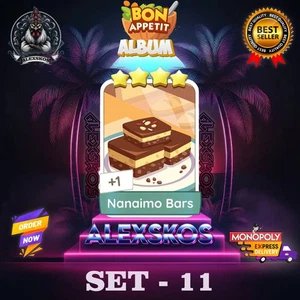 NANAIIMO BARS - ⭐️4 MONO_POLY_-GO 4S STICKERS CARDS ⚡️ FAST SEND ⚡️ - Picture 1 of 1
