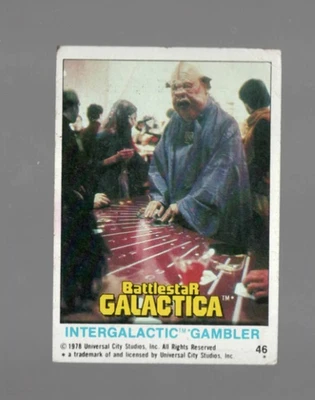 1978 Topps Battlestar Galactica Intergalactic Gambler #46 Muito Bom - Imagem 1 de 2