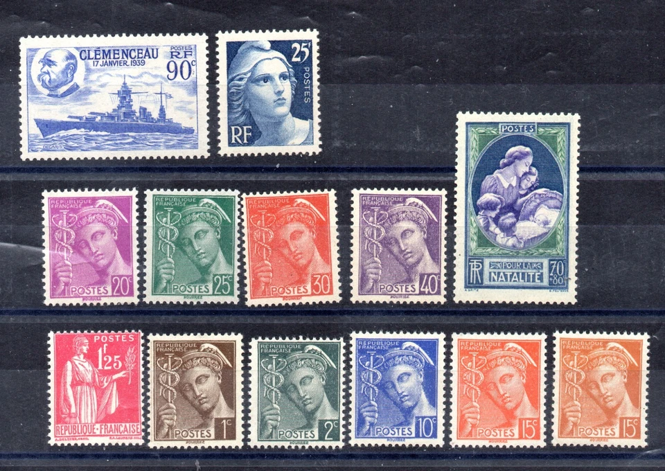 LOT DE TIMBRES NEUFS sans CHARNIERE pour 1 € cote 18,50 € - Photo 1/1