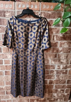 Vestido Boden Beatrice Brocado Metálico Margarita Talla 6L Foto 1 de 4