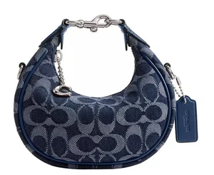 🐼💦 Coach CAO04 🐼💦 Jonie Mini Bag Signature Denim Borsa a tracolla Pouch🐼 W16o6 - Foto 1 di 16