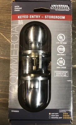 Perilla de puerta de hardware universal perilla de almacén comercial bloqueable cromo UH40053 Foto 1 de 4