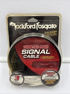 Rockford Fosgate RFI-3 3 ft. 2-Channel Twisted RCA Interconnect Cable RFI3 NEW - Picture 1 of 7