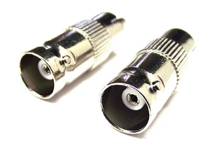 From OZ Quality 2PC RCA Male Plug To BNC Female TV Aerial RF Adaptor +FREE POST! - Picture 1 of 5