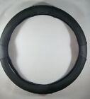 Black Upgrade Slip-On PU Steering Wheel Cover Perfect Fit Non-Slip Handling #A6