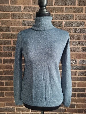 Suéter para mujer Ann Taylor azul brillante cuello tortuga talla XS Foto 1 de 4