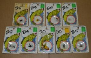 9x Vintage Betts Tackle Co. Assorted fishing Flies