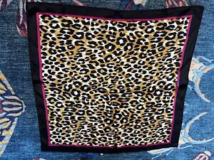 Kate Spade animal print, leopard silk square bandana, scarf