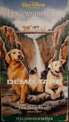 Walt Disney HOMEWARD BOUND VHS VIDEO DEMO RARE SCREENER screening tape 1993 Foto 1 de 3