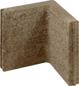 Kann Randstein Ecke mit Nut- und Feder 25 x 25 x 5 cm braun Randstein - Bild 1 von 2