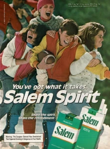 1985 Vintage Print Ad You've got what it takes Salem spirit Football Sports Snow - Picture 1 of 2