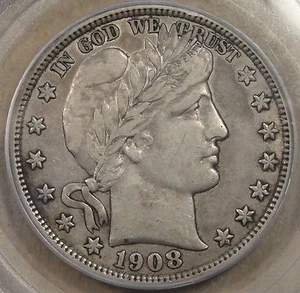 1908-D Barber Half Dollar 50c PCGS Certified XF45 - Picture 1 of 4