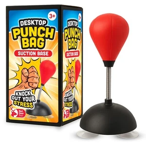 1-4pk Bureau Poinçonnage Ball Bureau Table Boxe Vitesse Punch Bag pour Soulagement du Stress - Photo 1/12
