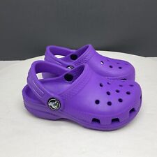 Crocs Shoes Girls 7 Toddler Classic Clogs Purple Slip On Iconic Comfort 204536