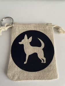 Small Dog Treat Bag 10x8 cm up to 50 washes handmade keyring for lead Great Gift