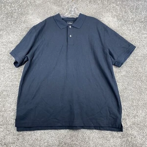 L.L. Camisa polo Bean de ajuste tradicional para hombre XL regular manga corta negra dobladillo alto-bajo - Imagen 1 de 6