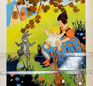 Bye Bye Butting Rabbit Skin Vtg Nursery book print - Picture 1 of 12