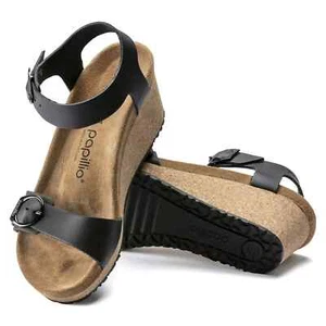Birkenstock Papillio Soley Ring Buckle Sandal - EU 37-40 Cognac and Black - Picture 1 of 11