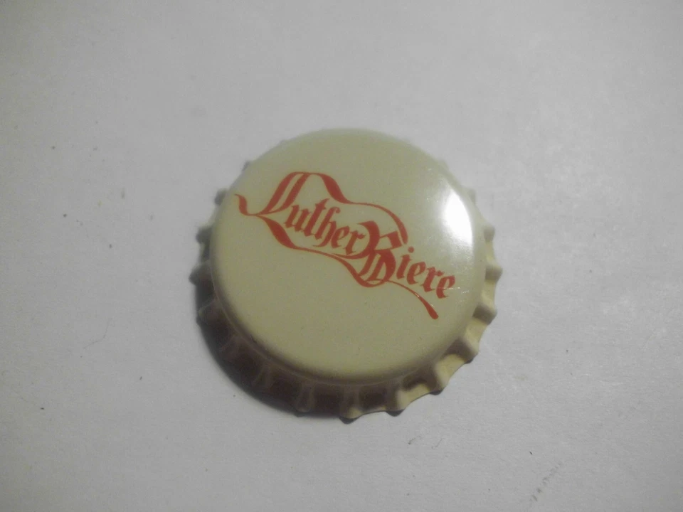 Unbenutzter, cremefarbener Kronkorken Luther Biere - Bild 1 von 1