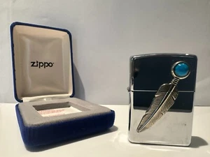 Zippo Indian torquise 1997 brand new - Foto 1 di 3