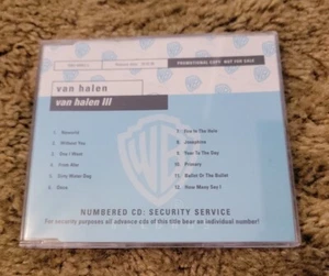 VAN HALEN III 1998 GERMAN Advance PROMO Only CD Watermarked Numbered - Picture 1 of 5