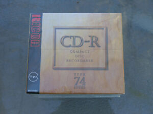 Ricoh CD-R Tested at 16X. 10 disks per box.