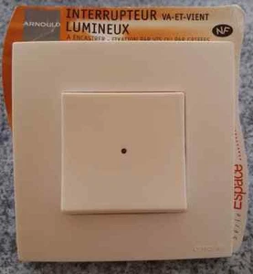 ARNOULD ESPACE lumiere interrupteur V/V Lumineux Blanc 6xx07 ATF 3 et PA - Picture 1 of 2