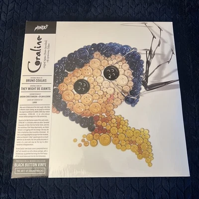 Coraline 15th Anniversary Mondo Black Button Picture Disc Vinyl [SHIPS NOW!] 🆕✅ - Image 1 of 2