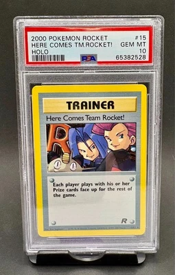 PSA 10 Here Comes Team Rocket #15 Holo 2000 Pokemon Rocket GEM MINT - Image 1 of 2