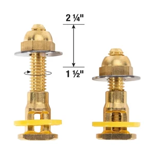 Fluidmaster SetFast Toilet Bolts Self Adjusting #7110A-001, Brass - Picture 1 of 5