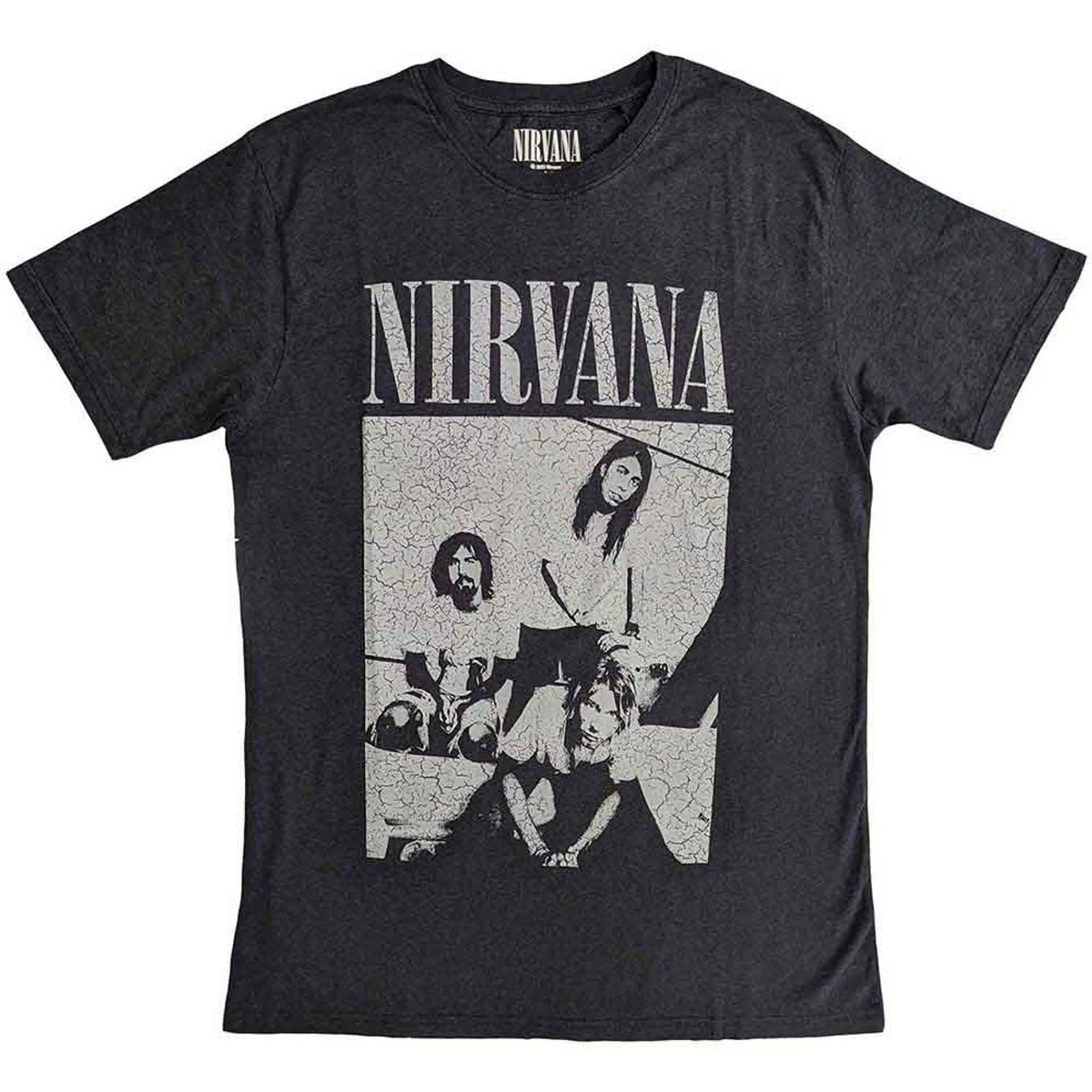 Official Nirvana Classic Smiley Face Band T-Shirt - Men's Black Regular Fit Tee (Size XL) - View #3