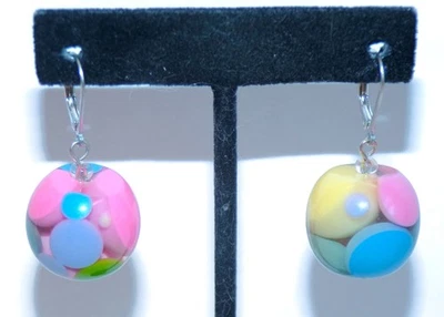 Brincos Sobral Atelie Petit Boules Bolinhas Inclusão Feito por Artista - Imagem 1 de 4