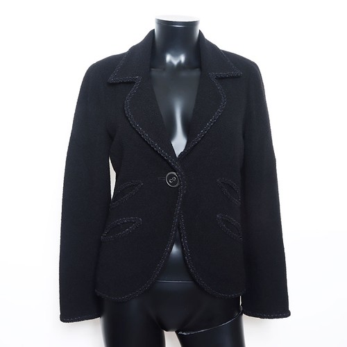 Giacca tweed nera CHANEL taglia:36 08C WS11451