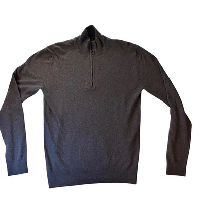 Suéter French Connection Gris 1/4 Cremallera Cuello Simulado S Mezcla de Algodón Tejido Foto 1 de 4