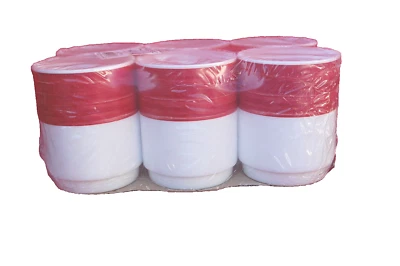 Arcoroc Cepillo Cereza 8 1/4 OZ Tazas Cereza y Blanco Nuevo Lote de 34 S7987 Foto 1 de 4