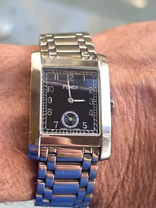Fendi Orologi Watch Silver Tone & Black Dial Lady Watches Sub Second Rare - Picture 1 of 9