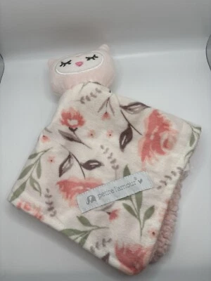 Manta de seguridad polar Sherpa rosa suave Petit L’Amour Owl Lovey Foto 1 de 4