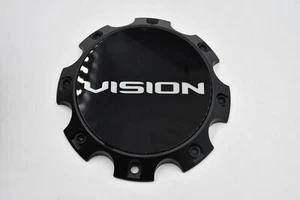 Vision 408 Front Satin Black Wheel Center Cap C408SB-2FV C408SB-2EC-V 8" 8 Lug - Picture 1 of 7