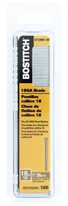 Bostitch 18 Gauge Brad Nails BT1309B-1M with Chisel Point, 1", 1000 per Box 