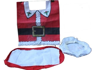 3, Fácil Decoración de Inodoro de Navidad, Cubierta de Asiento, Alfombrilla, Cubierta de Tanque Reutilizable - Imagen 1 de 6