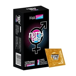 NOTTY BOY BiggBang 4 in 1 Multi Textured Condoms -10 Pcs - Picture 1 of 10