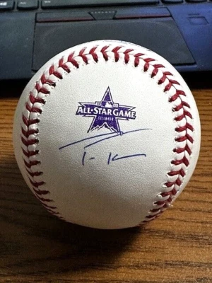 TREA TURNER SIGNED AUTOGRAPHED 2021 ALL STAR GAME BASEBALL!  Nationals!  BAS! - Image 1 of 3