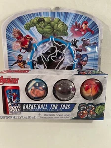 Marvel Avengers Basketball l Tub Toss, Body Wash, Hoop And 3 Balls. - Picture 1 of 2