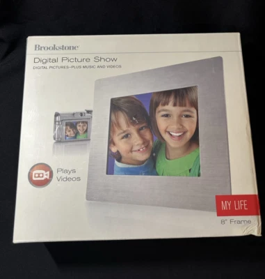 BOOKSTONE Digital Picture Show My Life 8” FRAME NEW Holds 3500 Photos, Videos - Image 1 of 4
